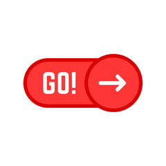 simple red go icon like call to action