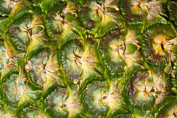Obraz premium Pineapple fruit close-up.Fresh exotic fuit close up