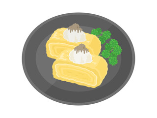 バスケットに入った生卵のイラスト Wall Mural Wallpaper Murals R Design