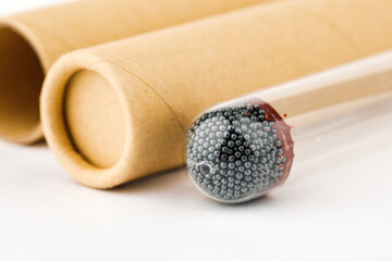 device for measuring the degree of alcohol in a distillery on a white background