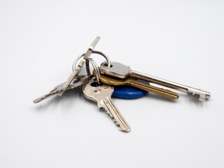 a bunch of keys on a white background