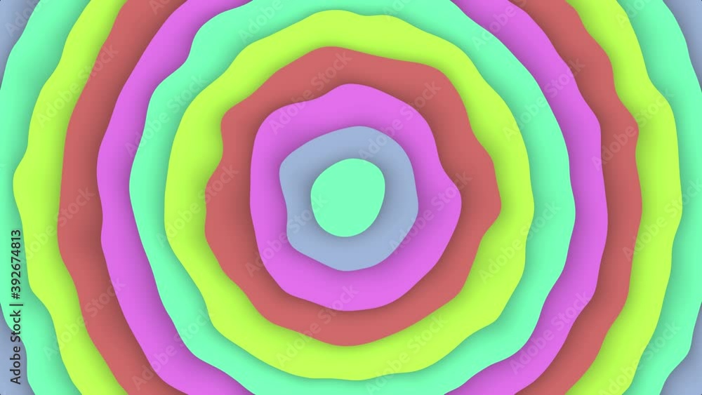 Poster abstract circular colorfull distortion shapes. creative 4k video background for your project