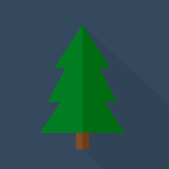 Vecteur d'un sapin en flat design