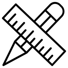 
Pencil and a scale, geometrical tools
