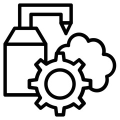 Obraz premium Quick and effective construction foam with cogwheel portraying concept of construction management 