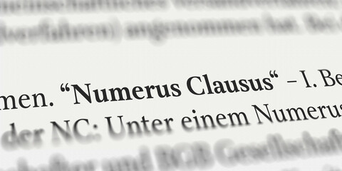 Numerus Clausus im Buch