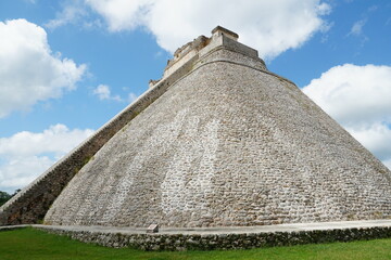 uxmal, mexico, yucatan. monument, pyramid, unesco, buildings, merida, campeche, sky, nature