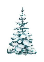 Watercolor Christmas tree