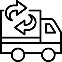 
A pickup van with arrow concept of commercial delivery
