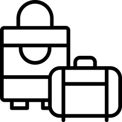 
A suitcase with trolley bag concept of travelling 
