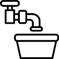 
A water faucet with water tub concept of water supply facilitation 

