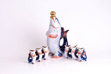 Porcelain fish set
