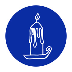 Vector highlights cover icon for social media stories. Illustration of christmas in doodle style. Hand drawn round templates for contemporary bloggers.