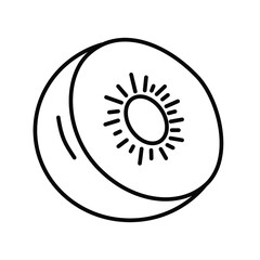 Kiwi sweet and sour fruit line icon