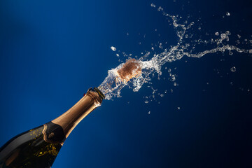 Celebration theme with splashing champagne © yurchello108