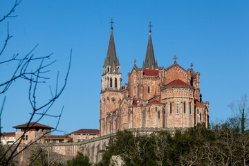 Fototapeta na wymiar Basilica of Santa Maria, Covadonga, Picos de Europa, Asturias, Spain