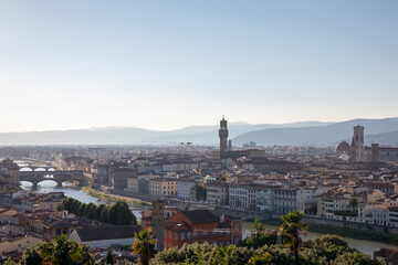 Panoramic view of Florence city from Piazzale Michelangelo