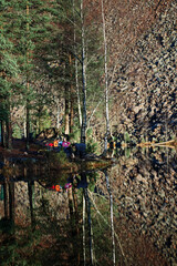 Nature of Oslomarka, Norway. Trekking is very popular in Norway.