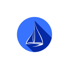 Boat logo icon isolated on white background
