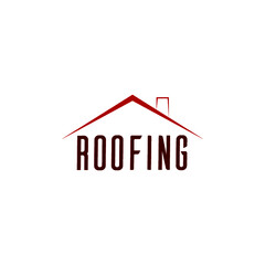 Word Roofing, real estate logo isolated on white background