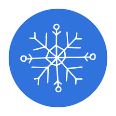 Vector highlights cover icon for social media stories. Snowflakes. Illustration of christmas in doodle style. Hand drawn round templates for contemporary bloggers.