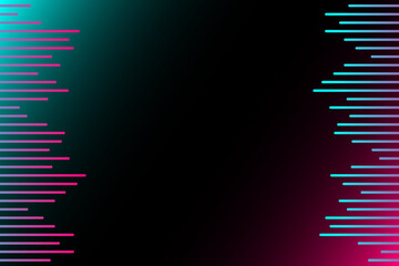 Abstract sound wave stripe lines colourful equalizer isolated on black background. Music waves, gradient color background. Social media concept.Vector illustration.
