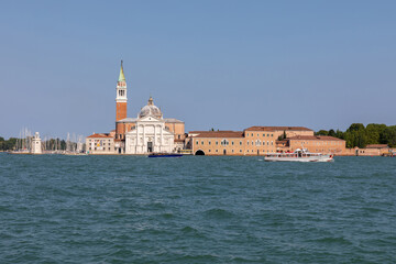 Fototapeta na wymiar Panoramic view of Laguna Veneta of Venice and San Giorgio Maggiore Island