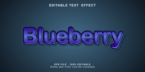 blueberry text effect editable