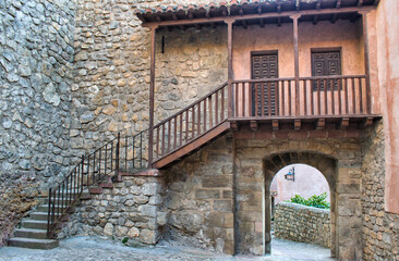 Access door to the walled enclosure of Albarracin, Teruel, Spain