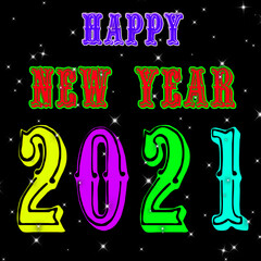 Happy New year 2021 vector image for background and texture