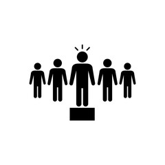 Leader icon, logo isolated on white background