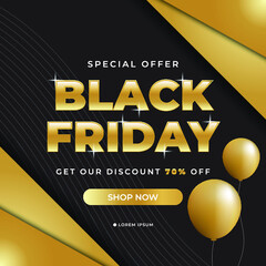 Modern Black friday sale banner vector