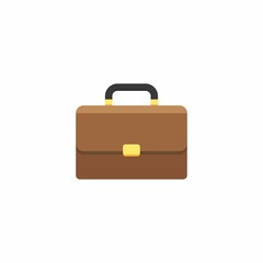 Briefcase White Background icon vector isolated.