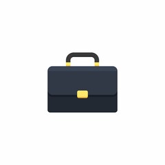 Briefcase White Background icon vector isolated.