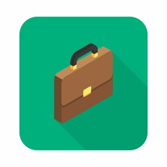 Briefcase right view icon vector isometric.