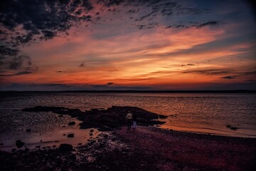 sunset in new haven, connecticut
