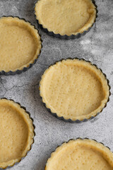 Short crust pastry for pies, cooking concept 
