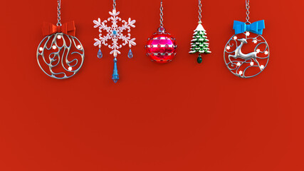 Christmas symbols, ornaments christmas red
 