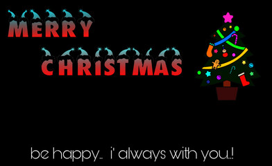 Merry Christmas I always with you vector image for background and texture