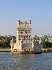 Fototapeta premium Vertical shot of the Garden of Belem Tower in Lisbon, Portugal