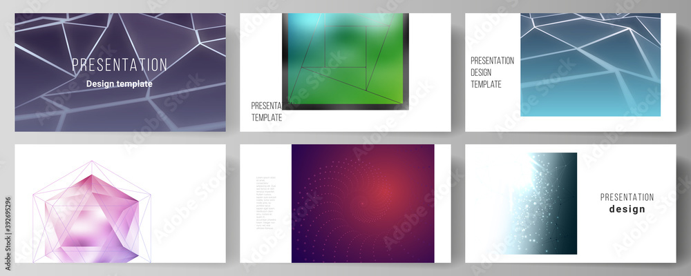Poster the minimalistic abstract vector layout of the presentation slides design business templates. 3d pol