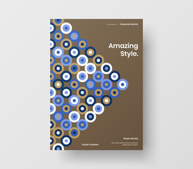 Vertical corporate identity A4 report cover. Abstract geometric vector business presentation design layout. Amazing company front page illustration brochure template.