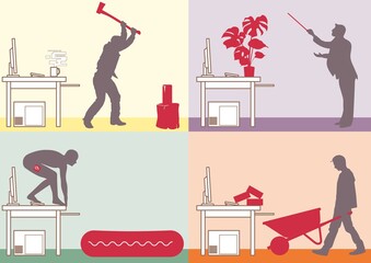 illustrations for working at home