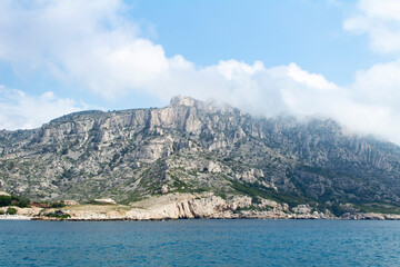 view of the sea and mountains
