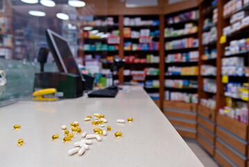 At the pharmacy.