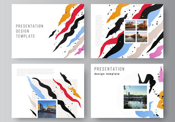 Vector layout of the presentation slides design business templates, multipurpose template for presentation brochure, brochure cover, business report, agency, corporate, portfolio, pitch deck, startup.