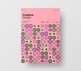 Vertical corporate identity A4 report cover. Abstract geometric vector business presentation design layout. Amazing company front page illustration brochure template.