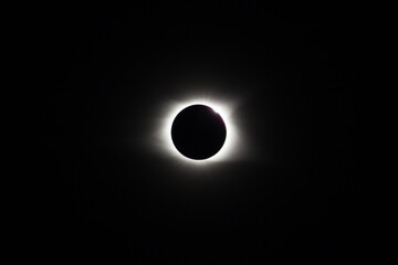 Total solar eclipse at totality