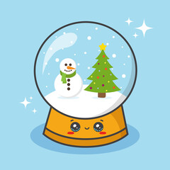 Christmas snow globe ball