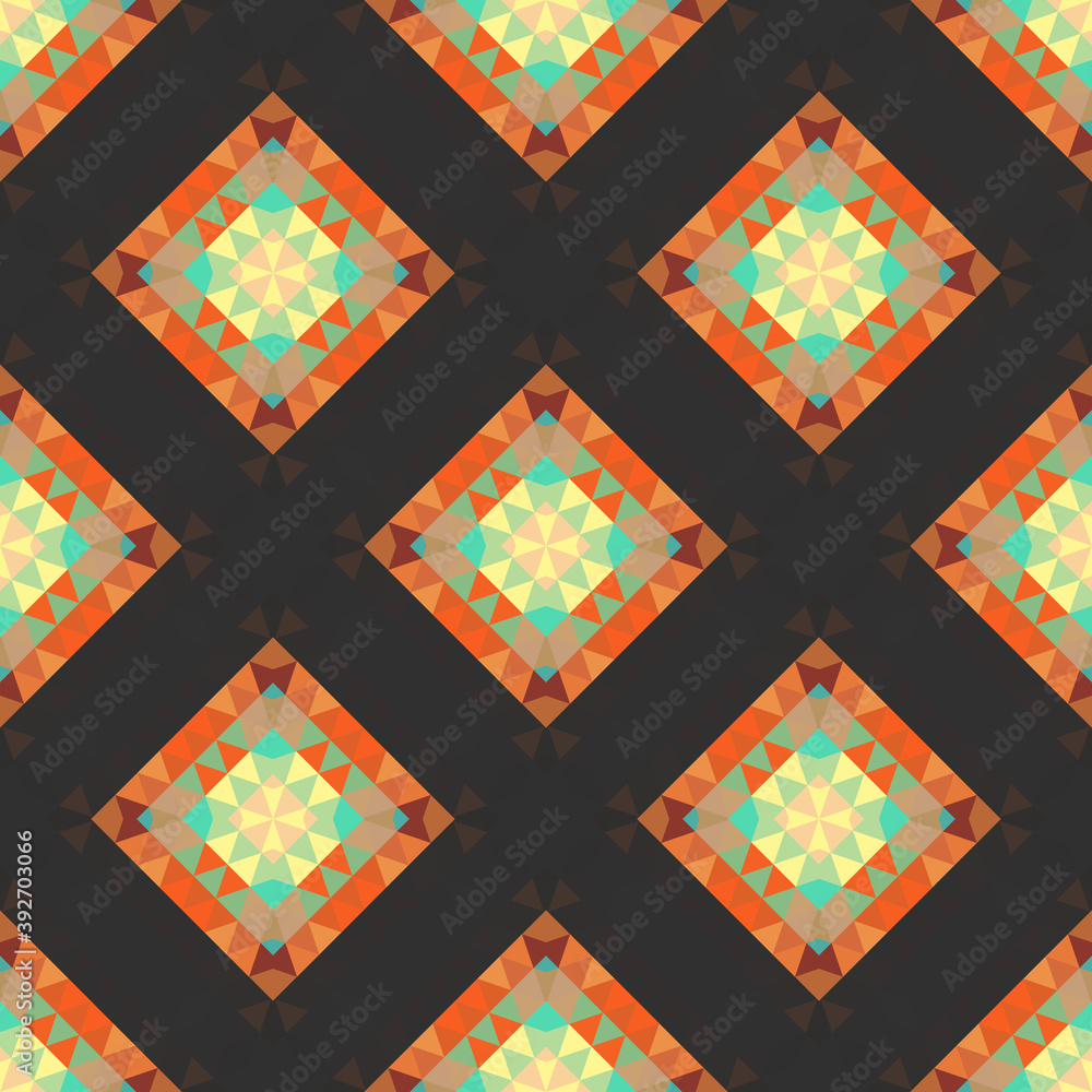 Poster abstract seamless pattern with texture of triangles. strict geometric structure of the picture.